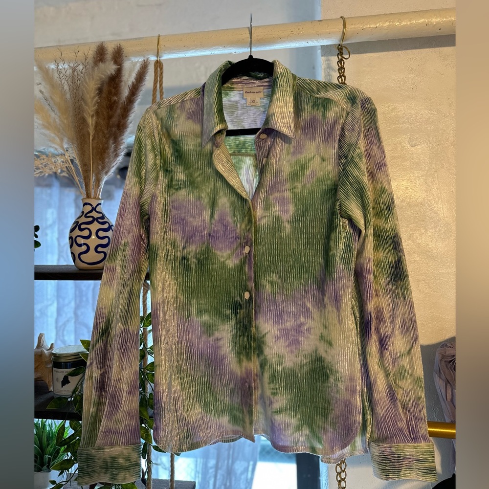 Velvet button down shirt